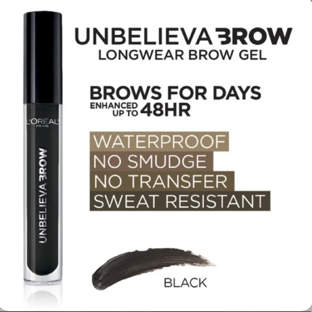 LOREAL LONGWEAR BROW GEL IN BLACK/580❗️